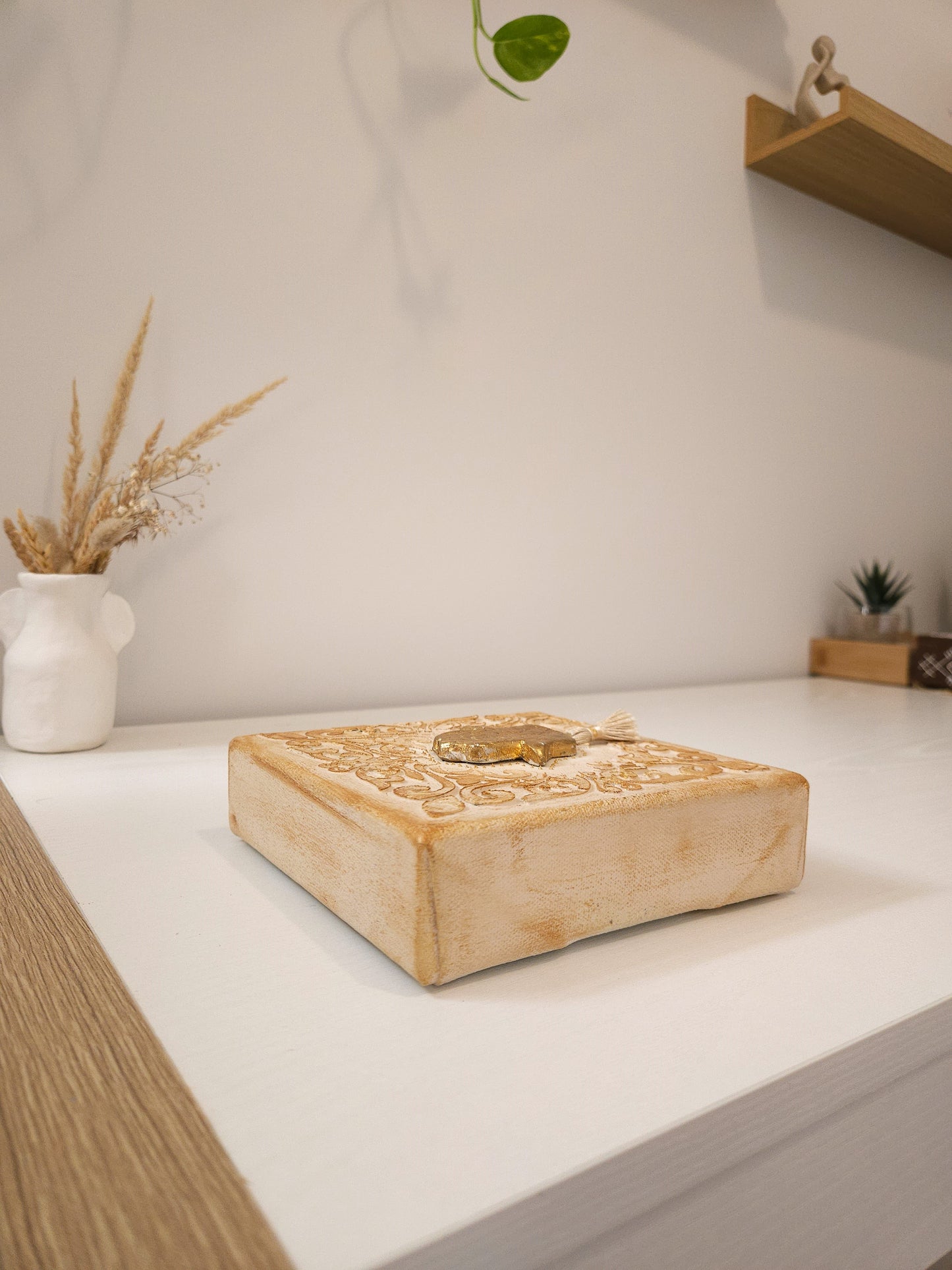 Toile Main de Fatma dorée 3D