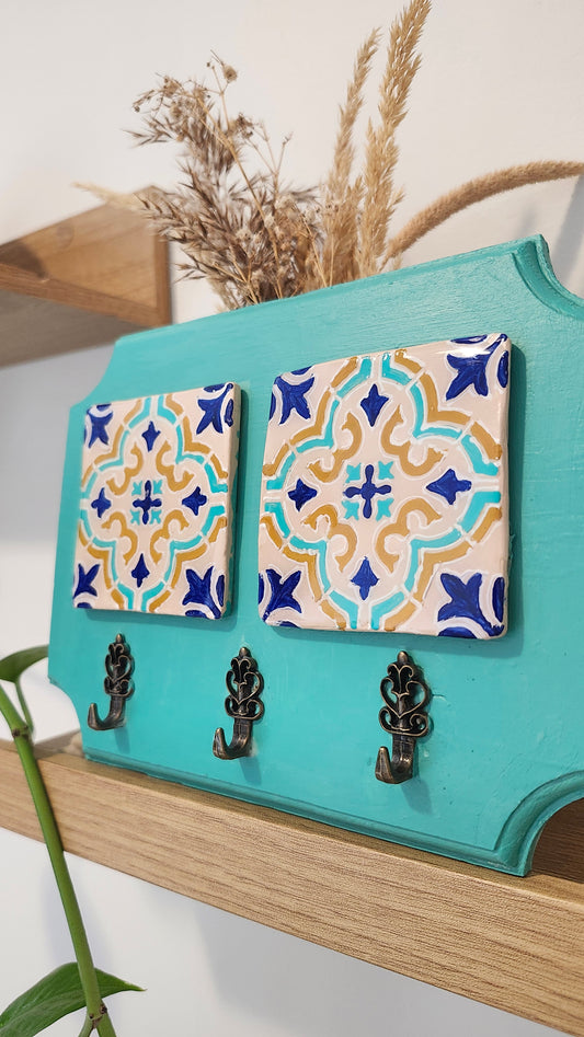 Accroche-clés mural décoratif - Fait main