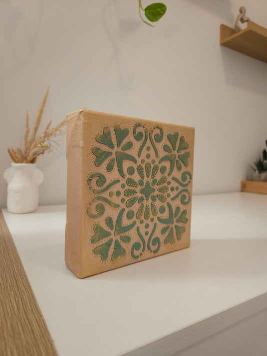 Toile décorative à motif floral 3D