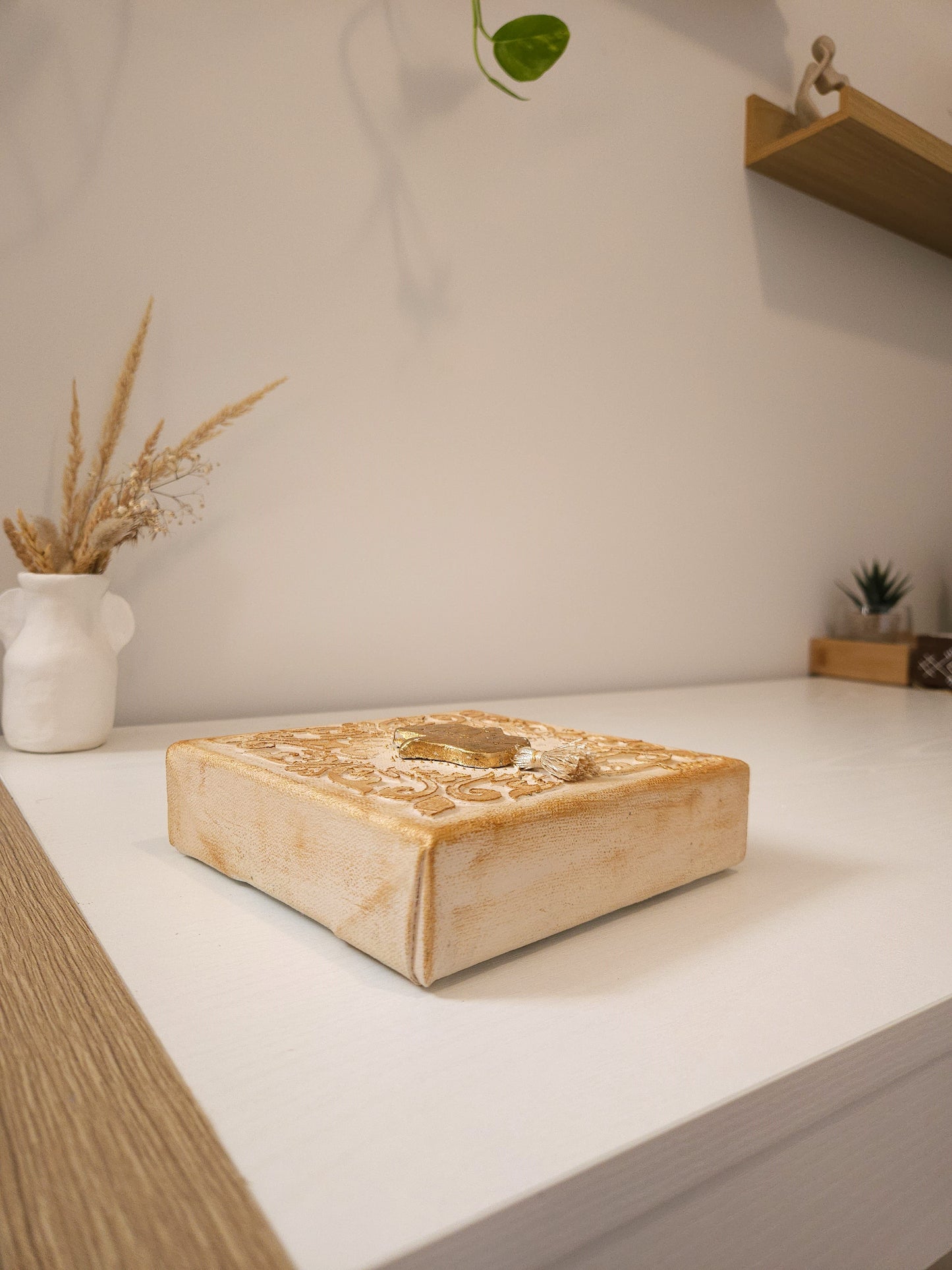 Toile Main de Fatma dorée 3D