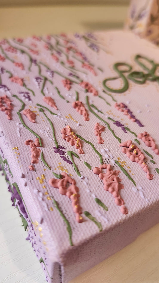 Toile personnalisée  — Fleurs sauvages en relief
