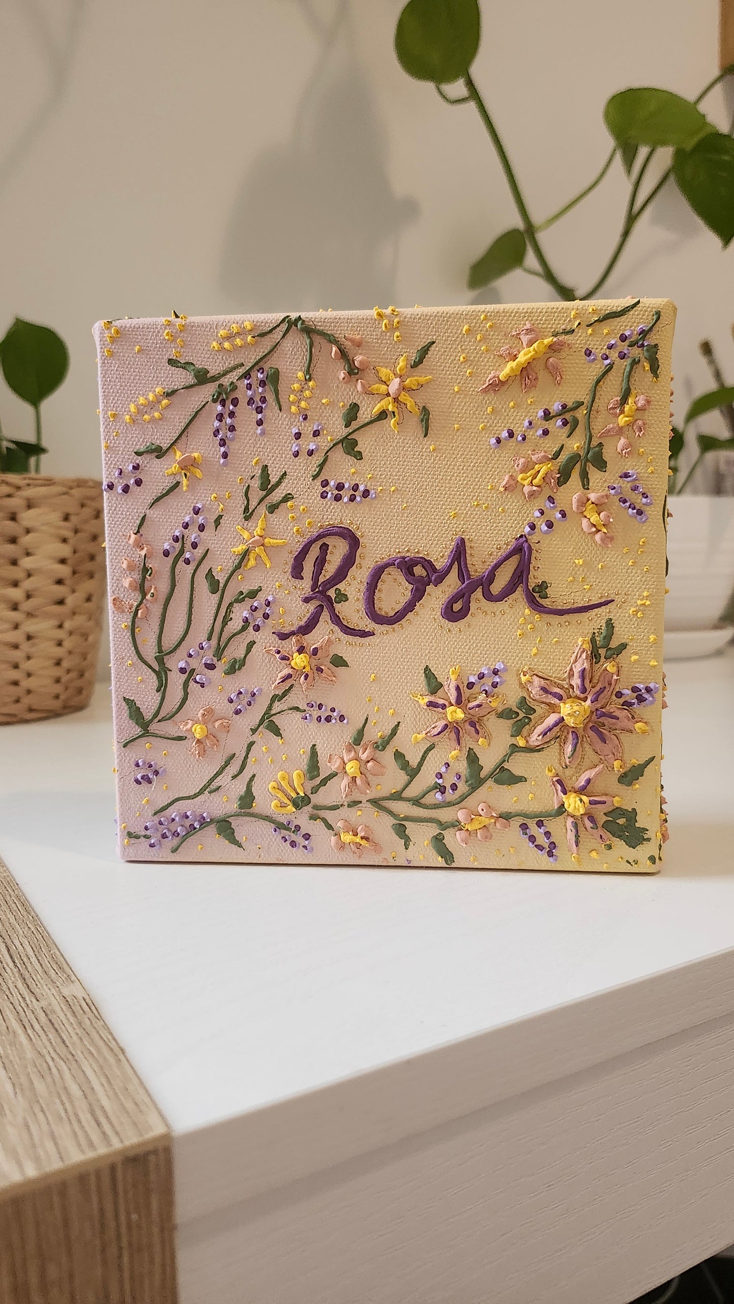 Toile personnalisée  — Fleurs sauvages en relief