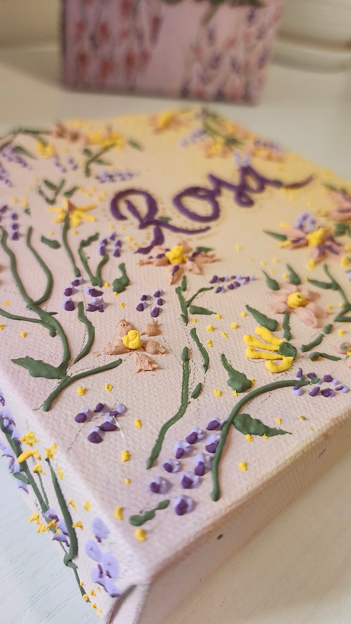 Toile personnalisée  — Fleurs sauvages en relief