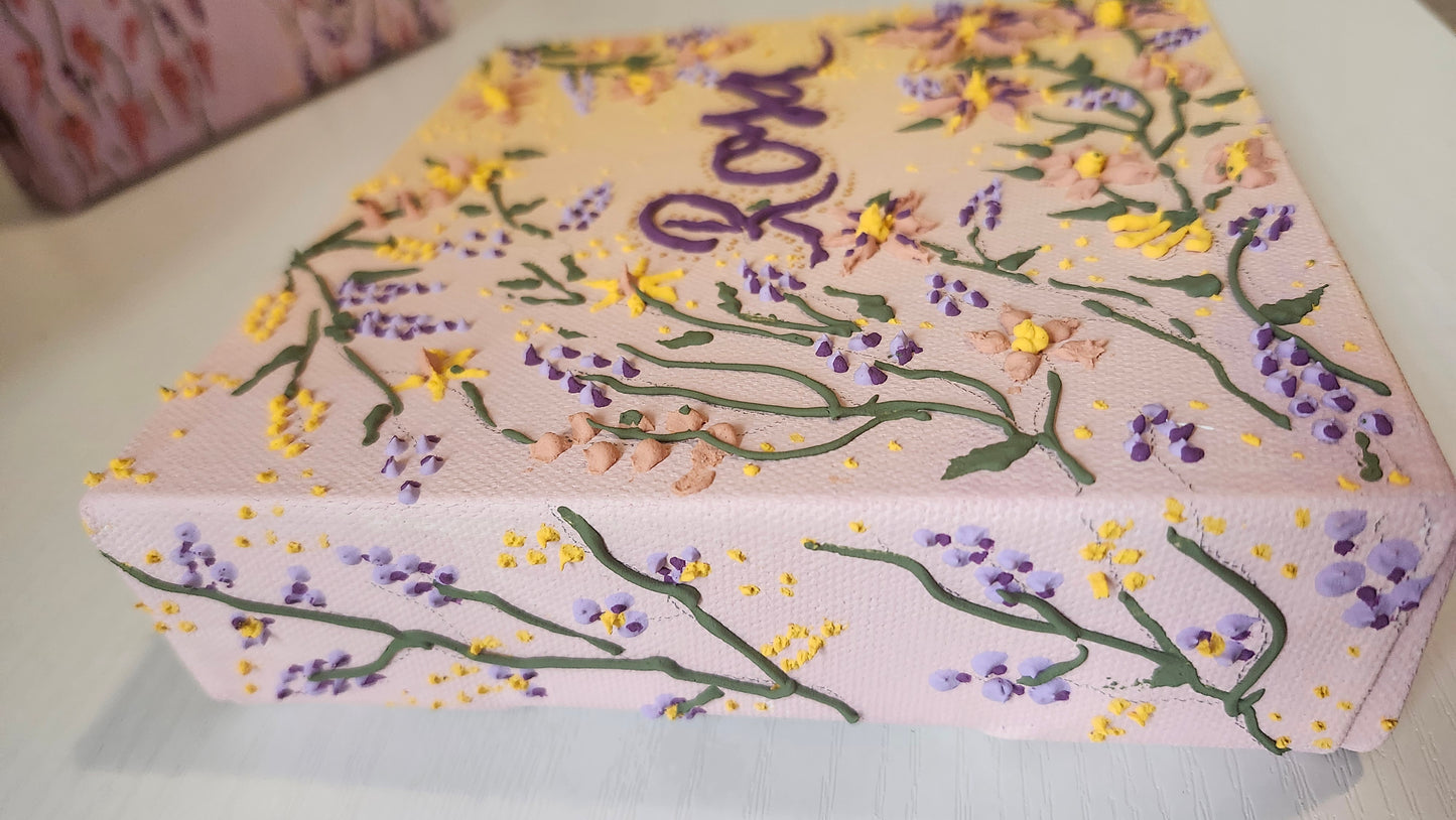 Toile personnalisée  — Fleurs sauvages en relief