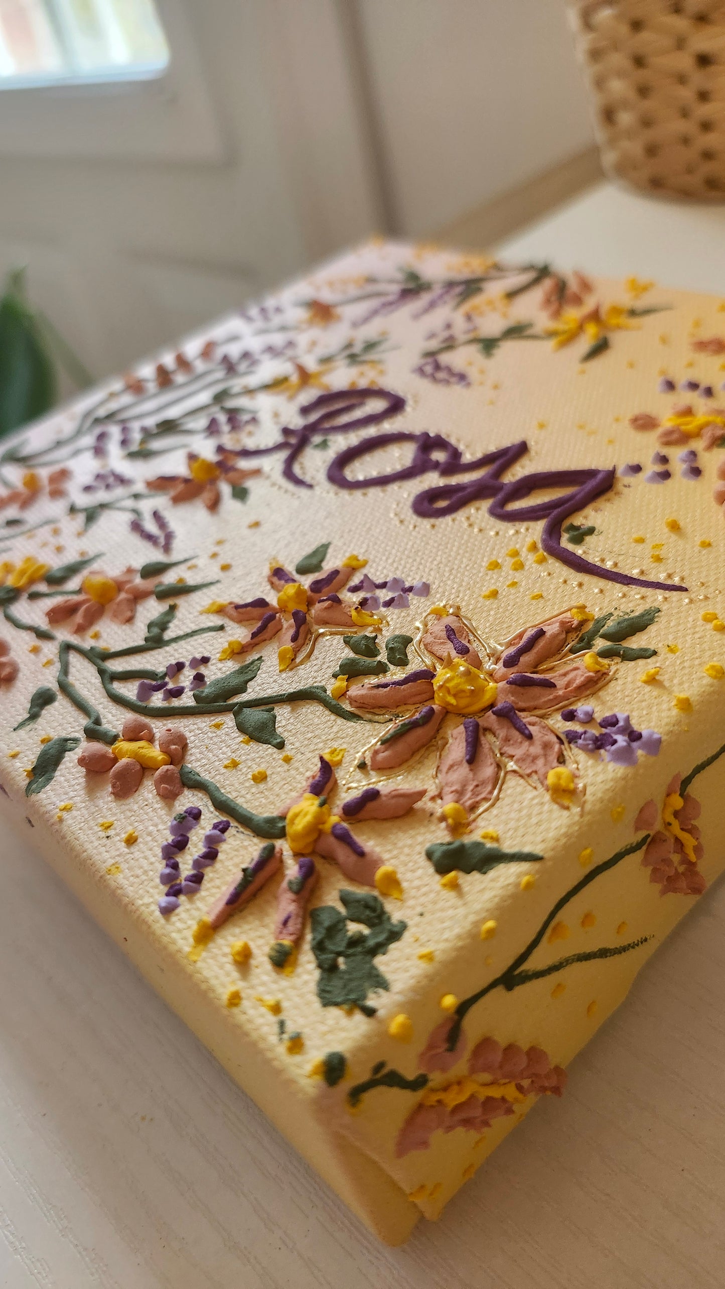 Toile personnalisée  — Fleurs sauvages en relief