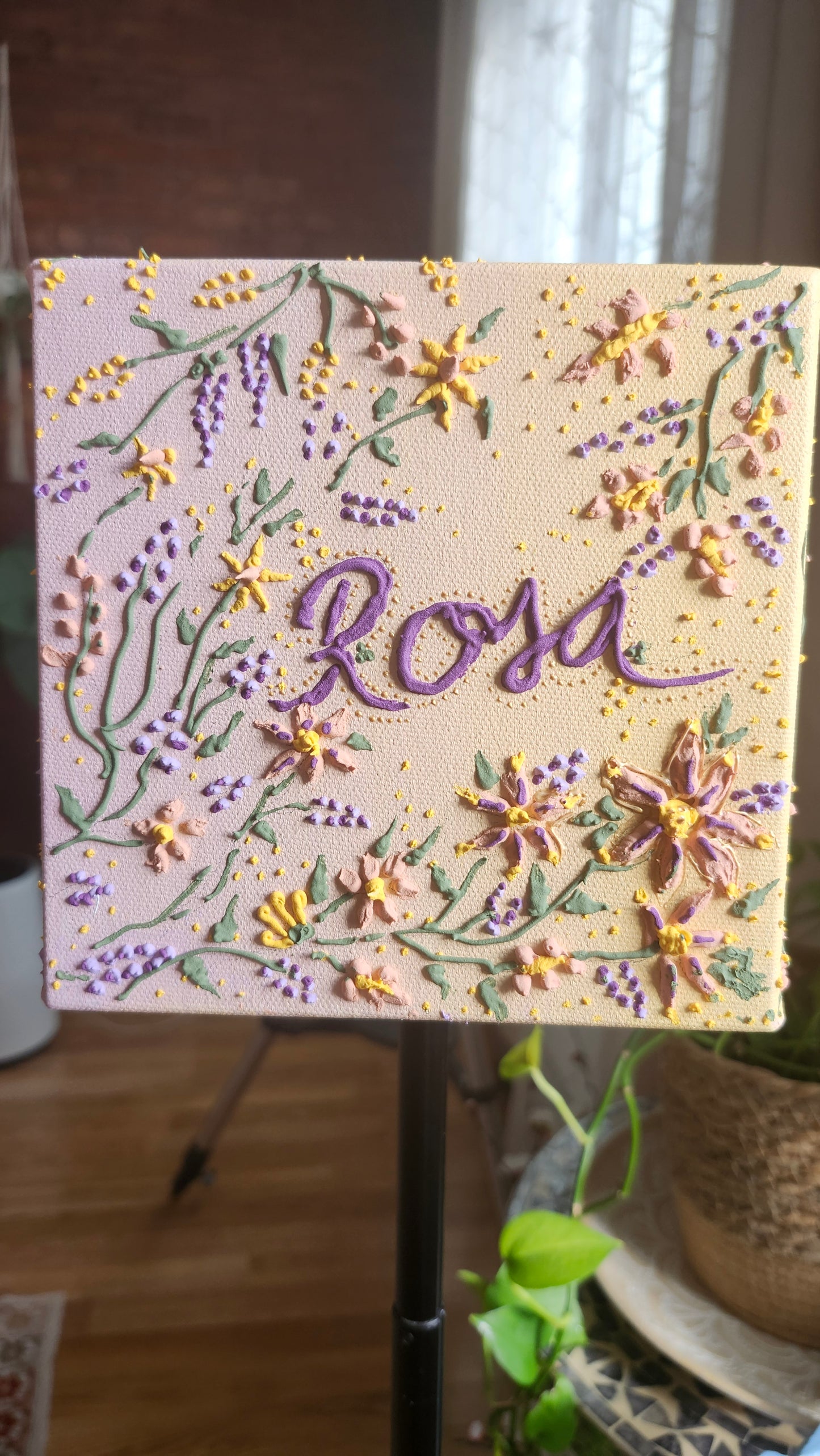 Toile personnalisée  — Fleurs sauvages en relief