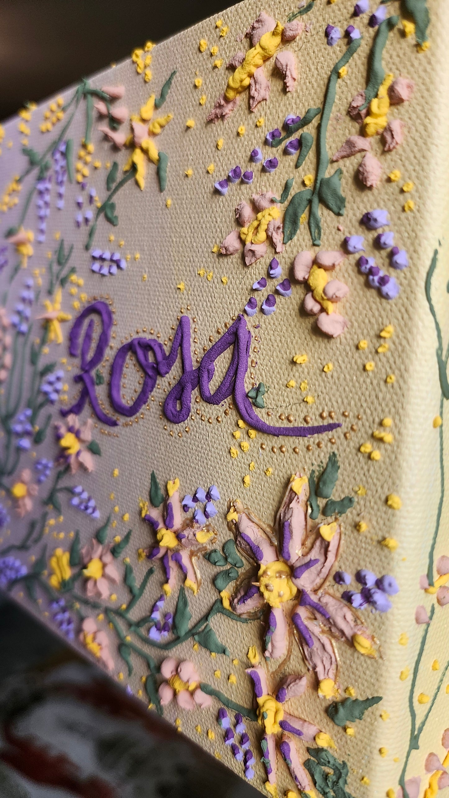Toile personnalisée  — Fleurs sauvages en relief