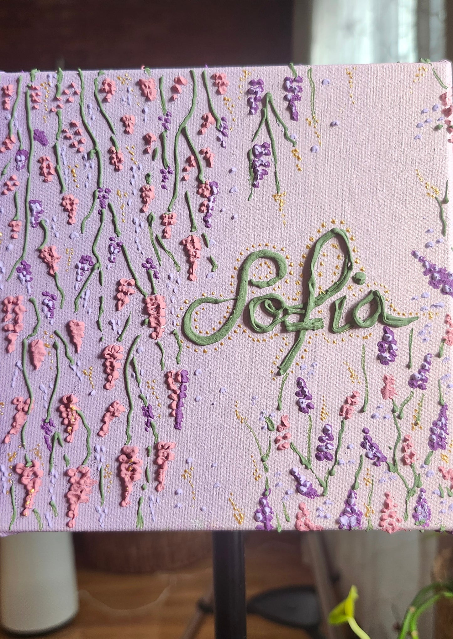 Toile personnalisée  — Fleurs sauvages en relief