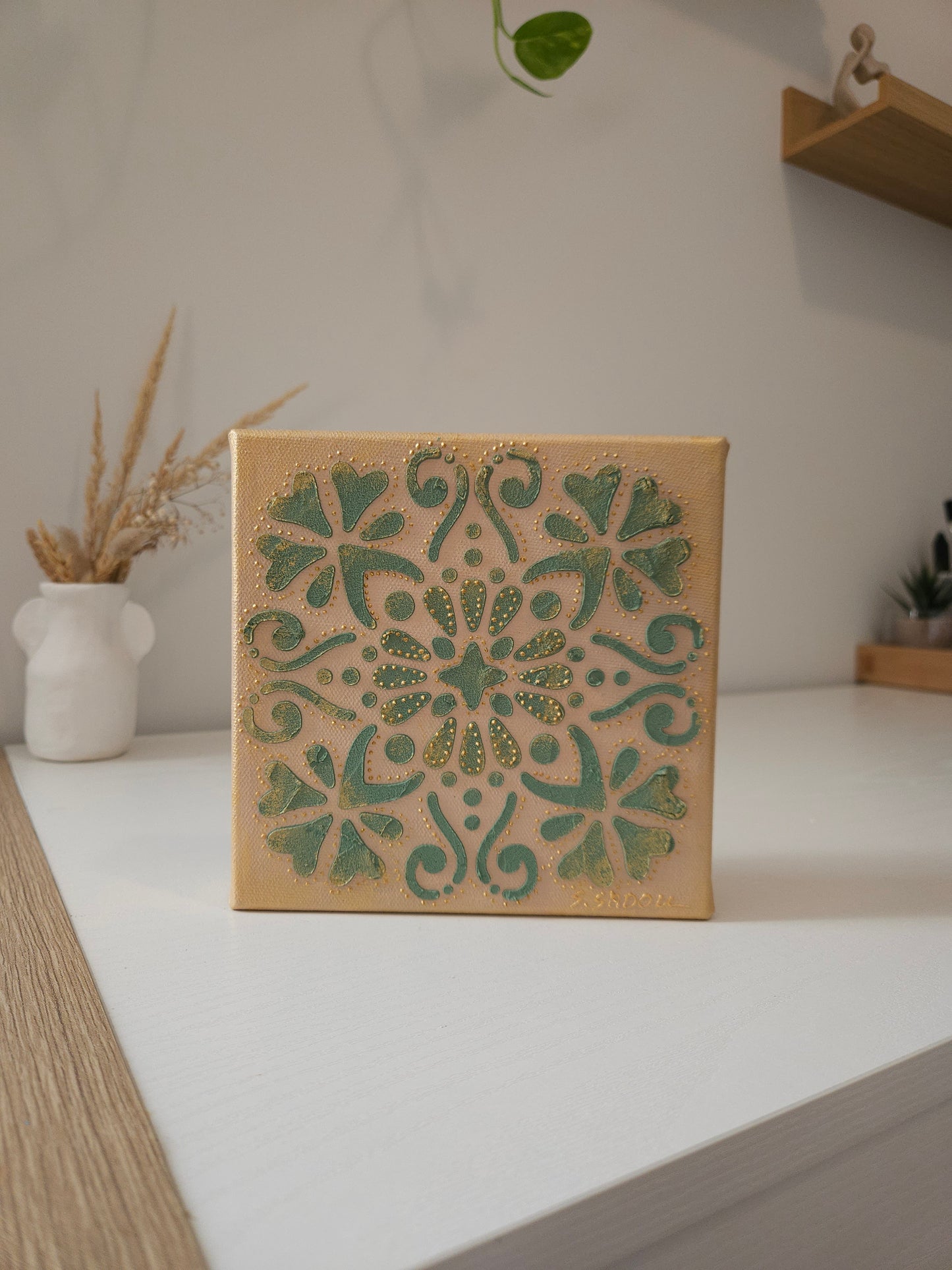 Toile décorative à motif floral 3D