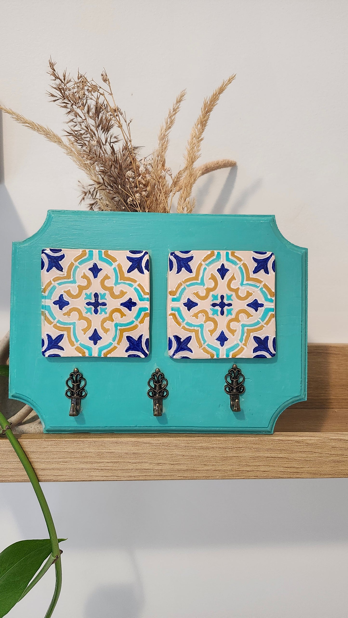 Accroche-clés mural décoratif - Fait main