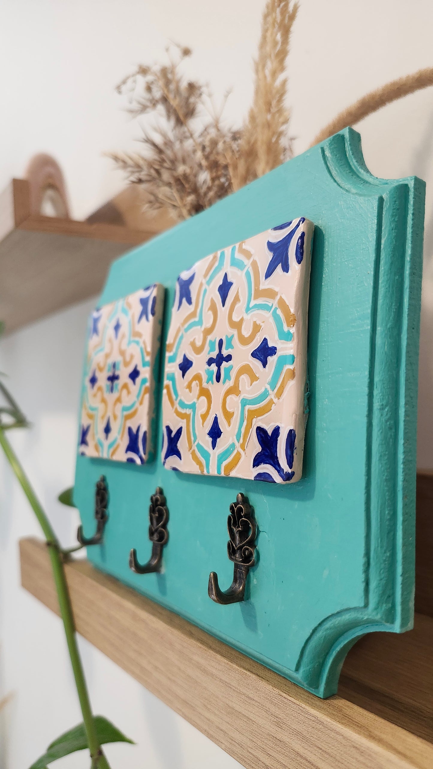 Accroche-clés mural décoratif - Fait main