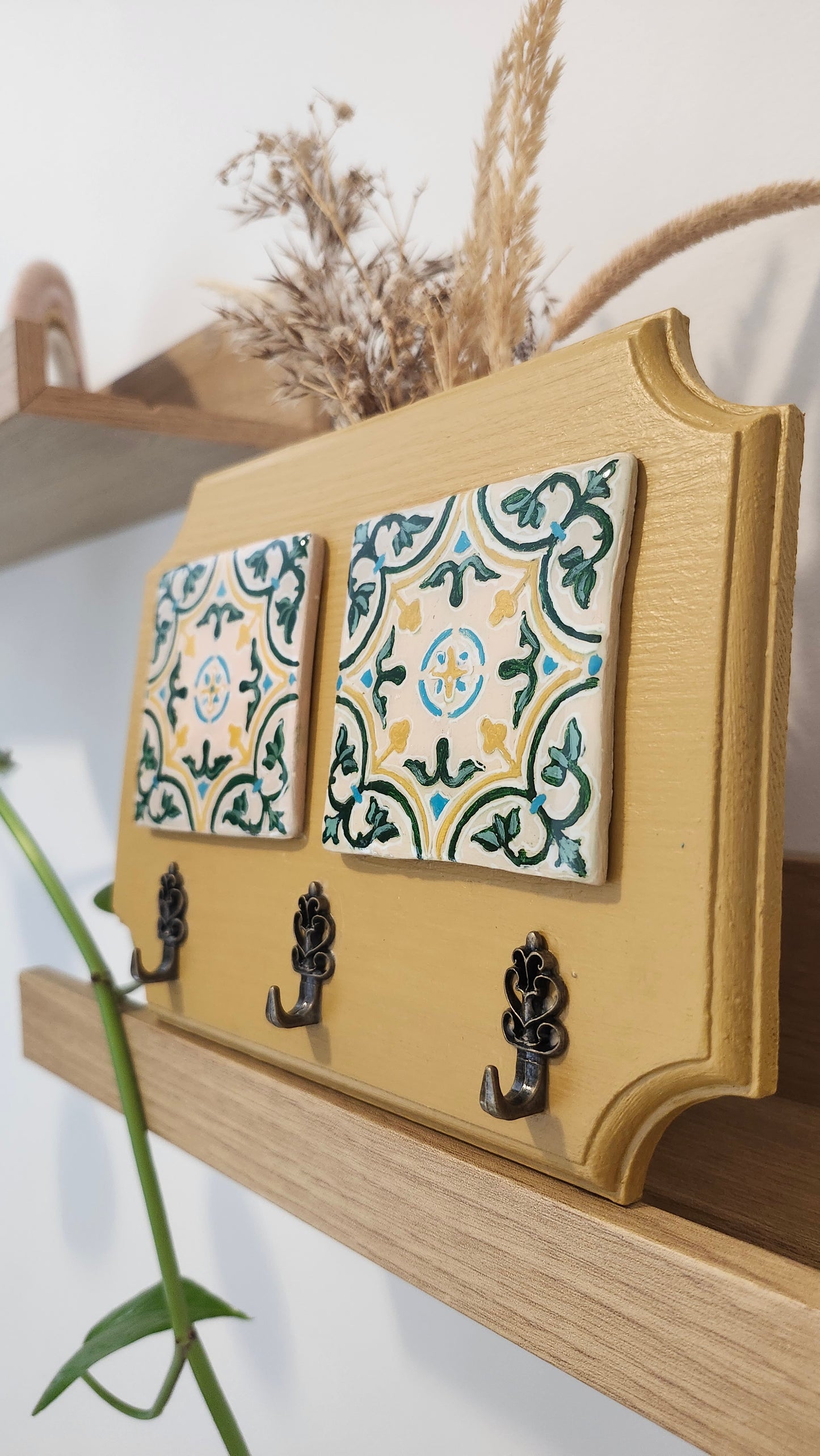 Accroche-clés mural décoratif - Fait main