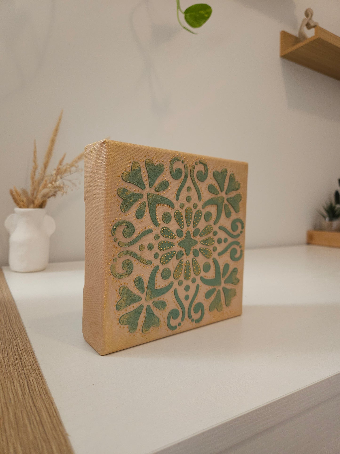 Toile décorative à motif floral 3D