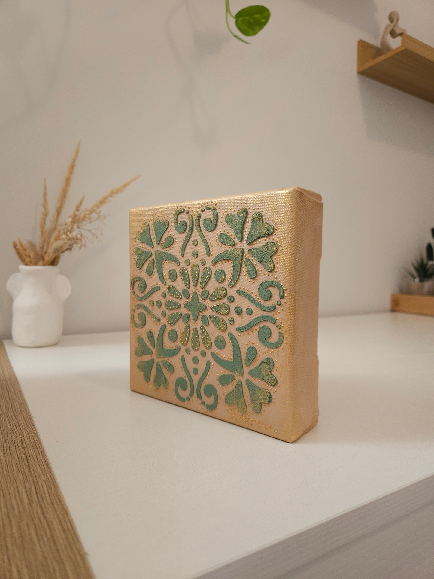 Toile décorative à motif floral 3D